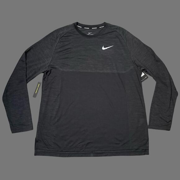 Nike Dry Medalist Running Top Grey XL NWT 891424-060 - Picture 1 of 9